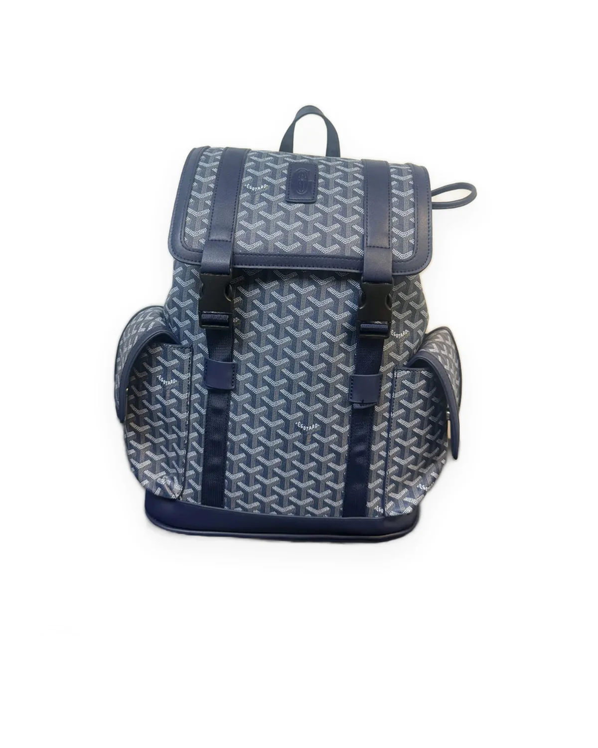 Navy Chevron-Print Backpack