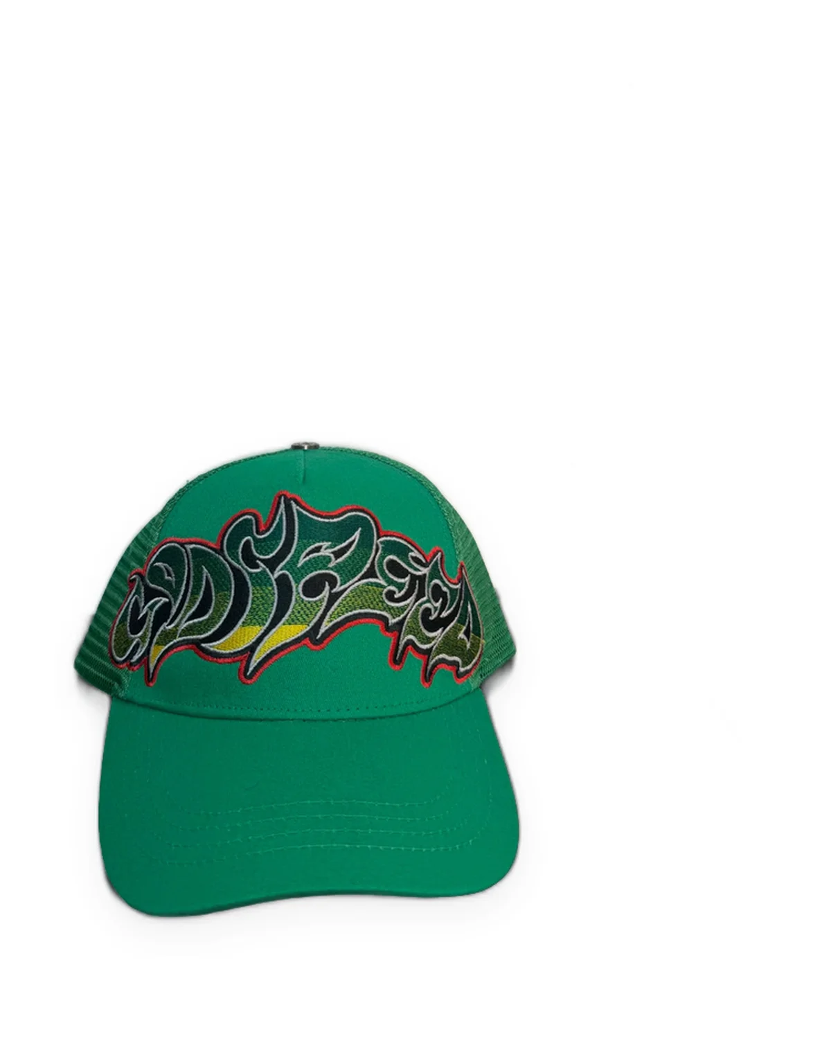 Green Graffiti Graphic Trucker Cap