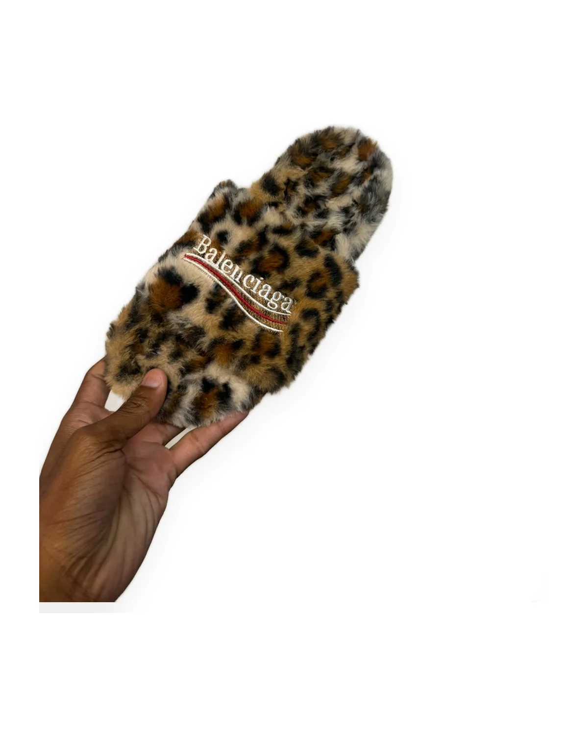 Leopard Faux-Fur Slide