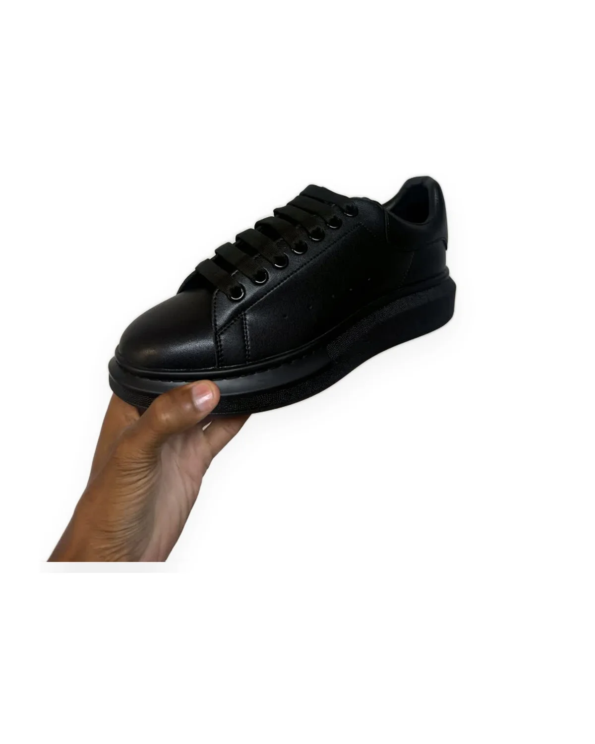 Low-Top Sneaker — Black Leather