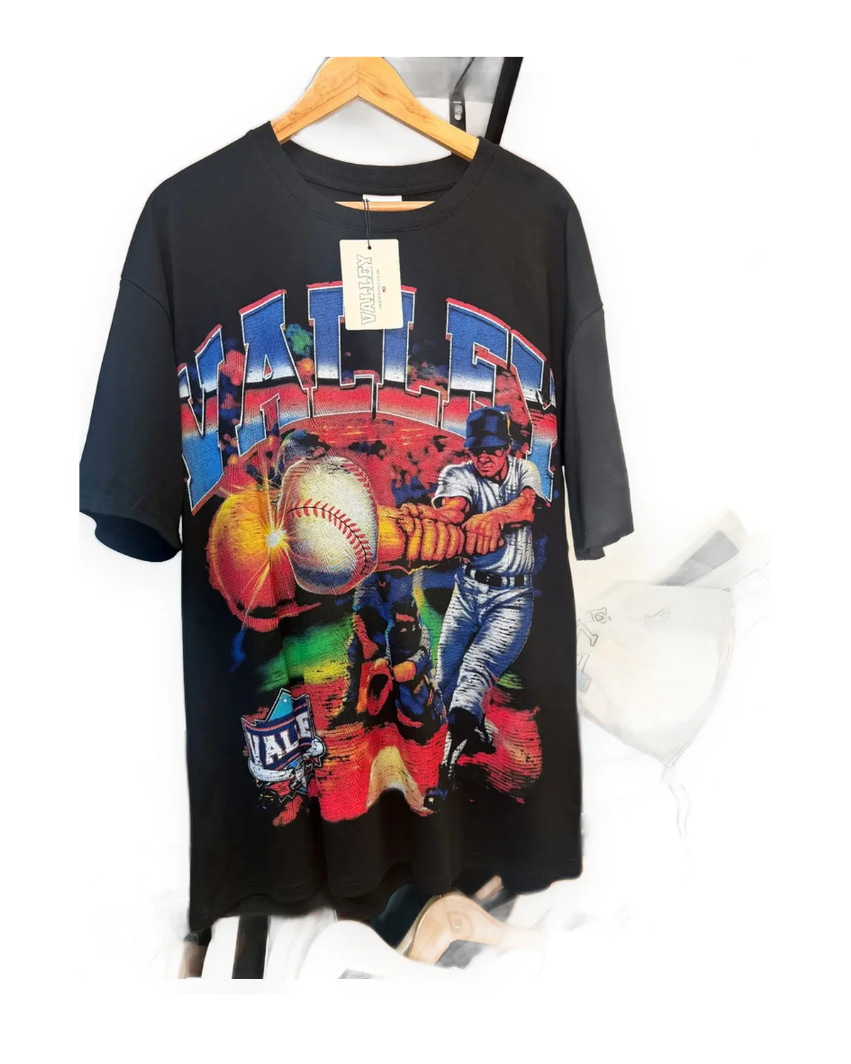 Black Baseball Swing Graphic Tee