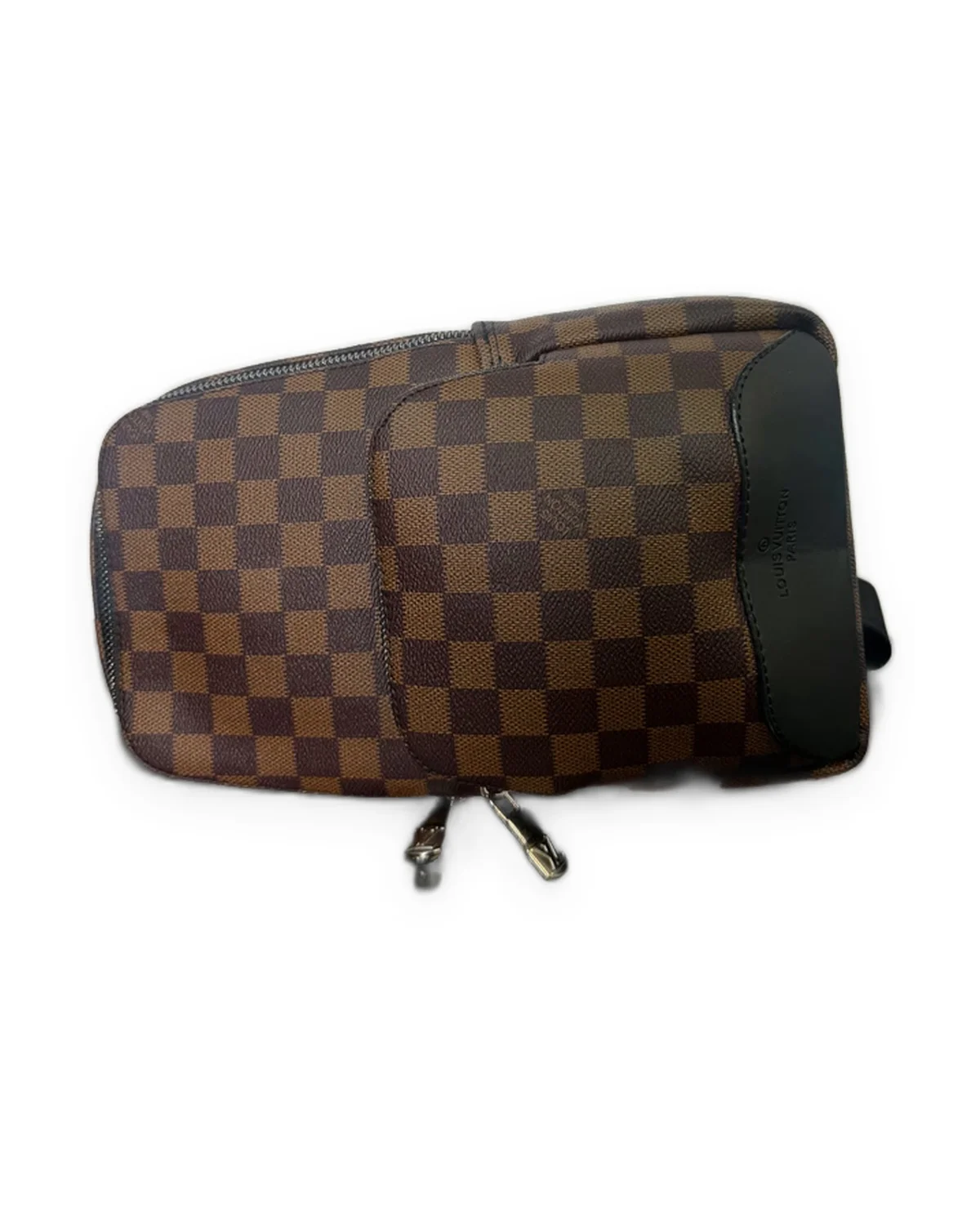 Brown Check Crossbody Sling Bag