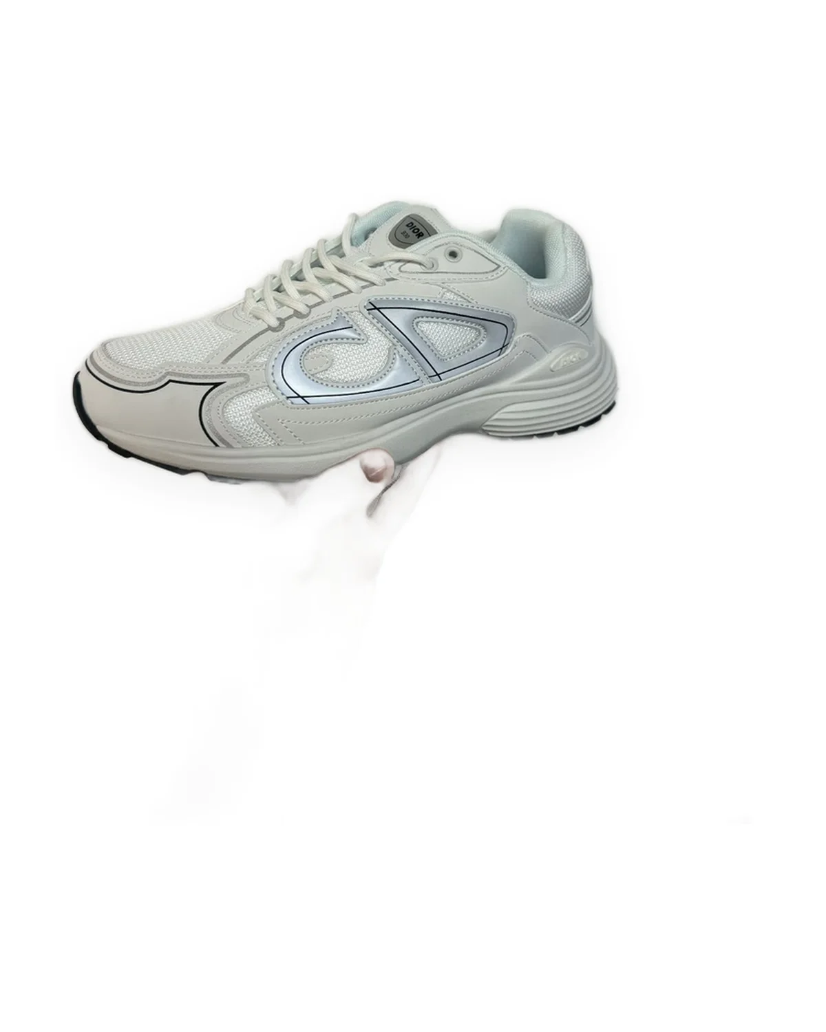Runner Sneaker — White/Silver