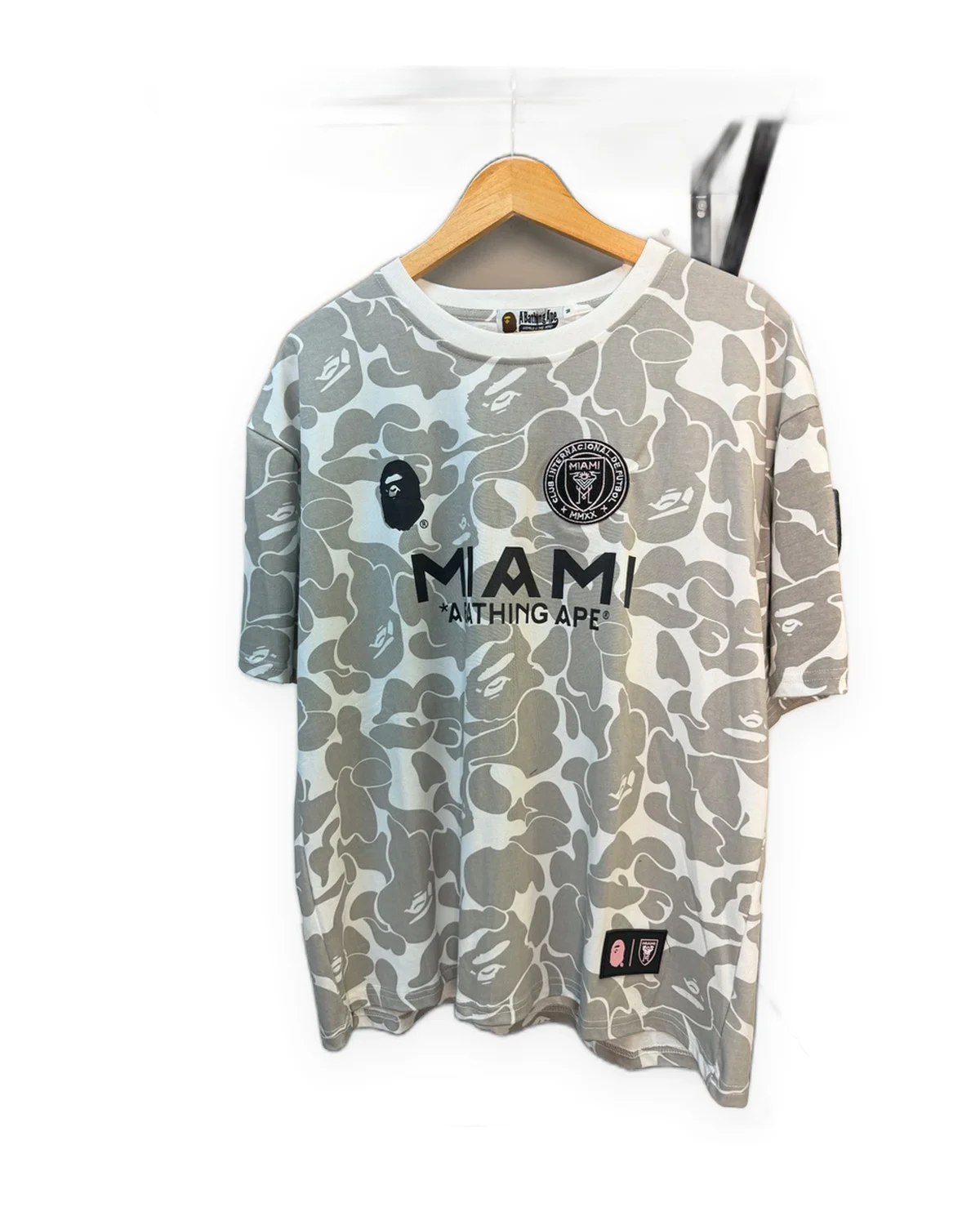 White Camo Print Tee with Club Crest Patch