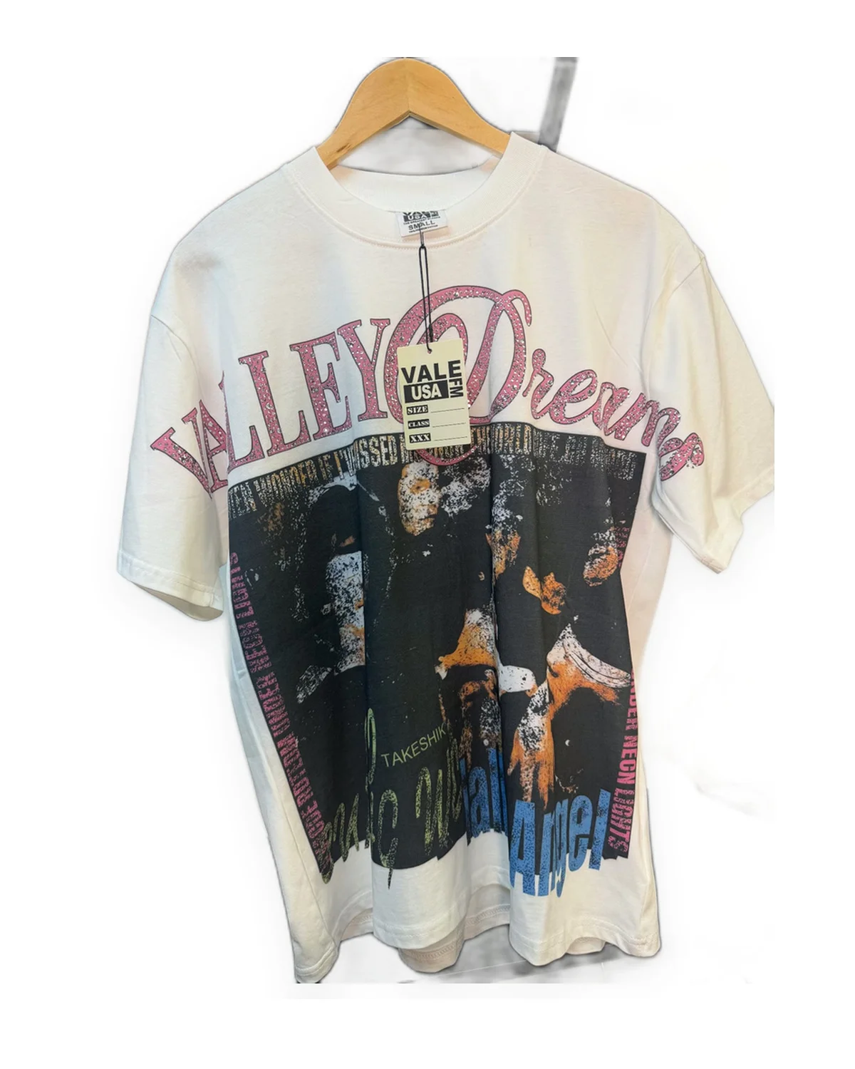 White Photo-Print Sparkle Tee