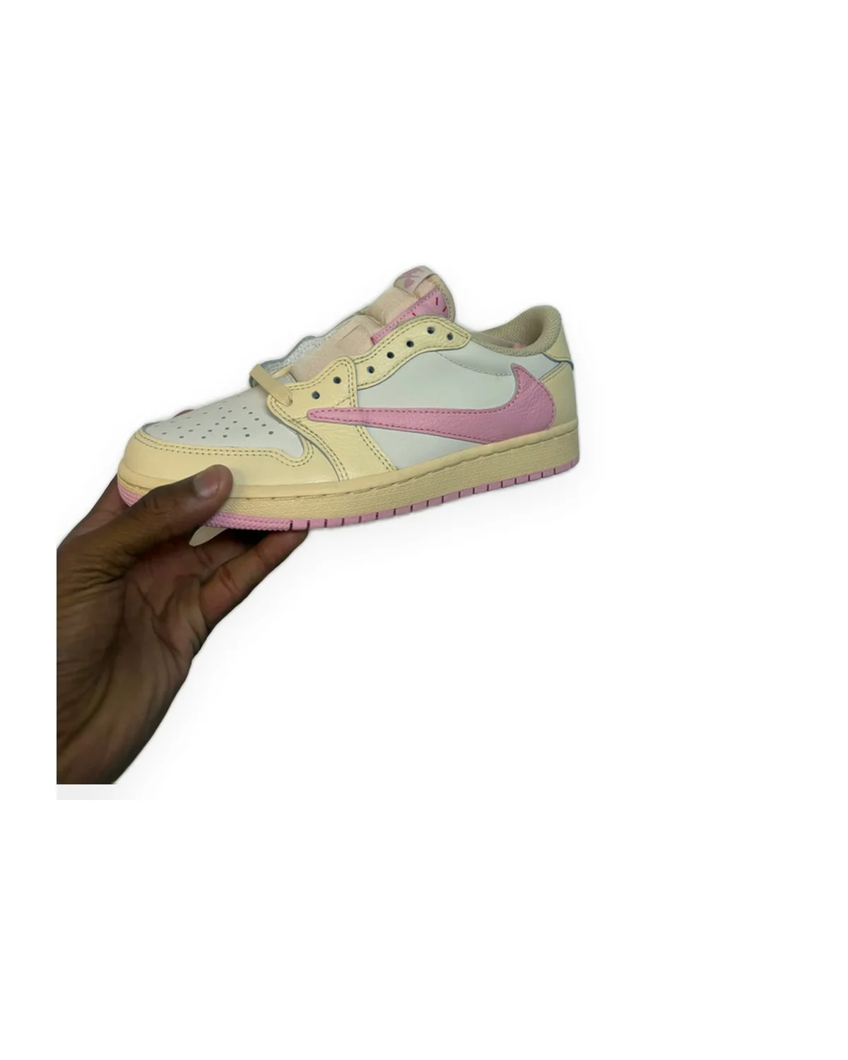 Low-Top Sneaker — Butter/Pink
