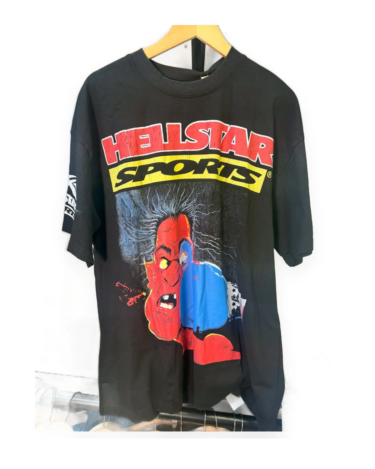 Black Boxing Glove Cartoon Graphic Tee