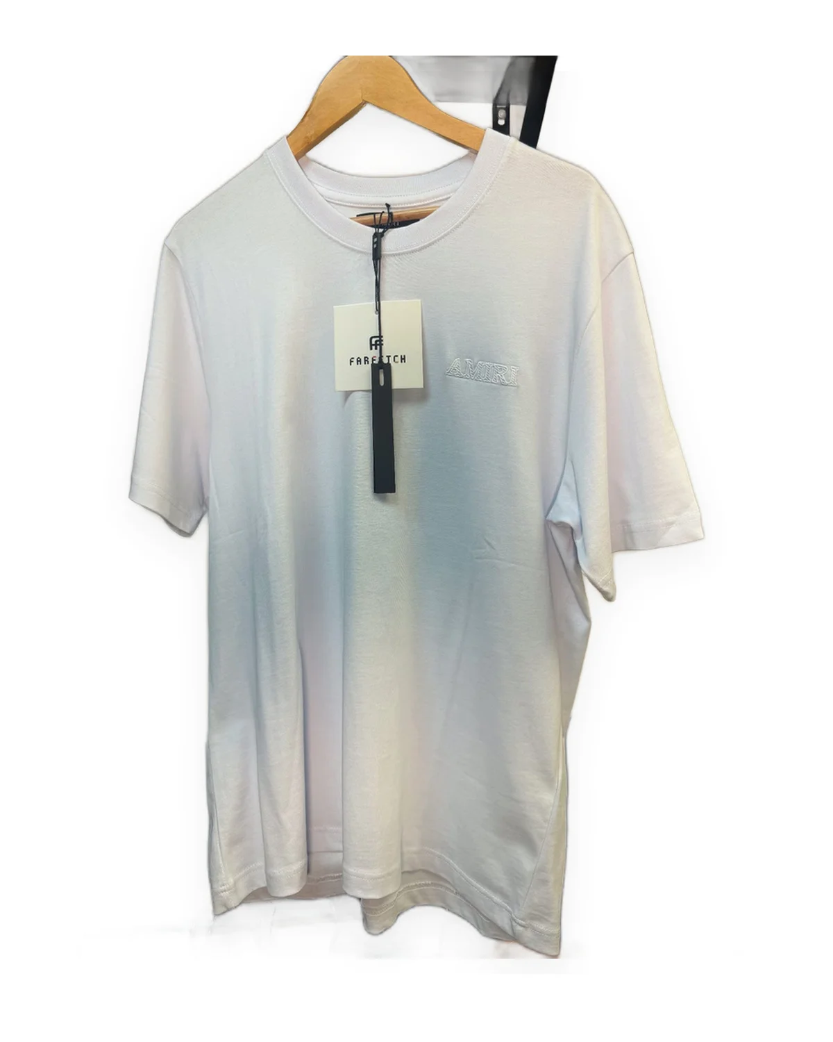 White Embroidered Wordmark Tee