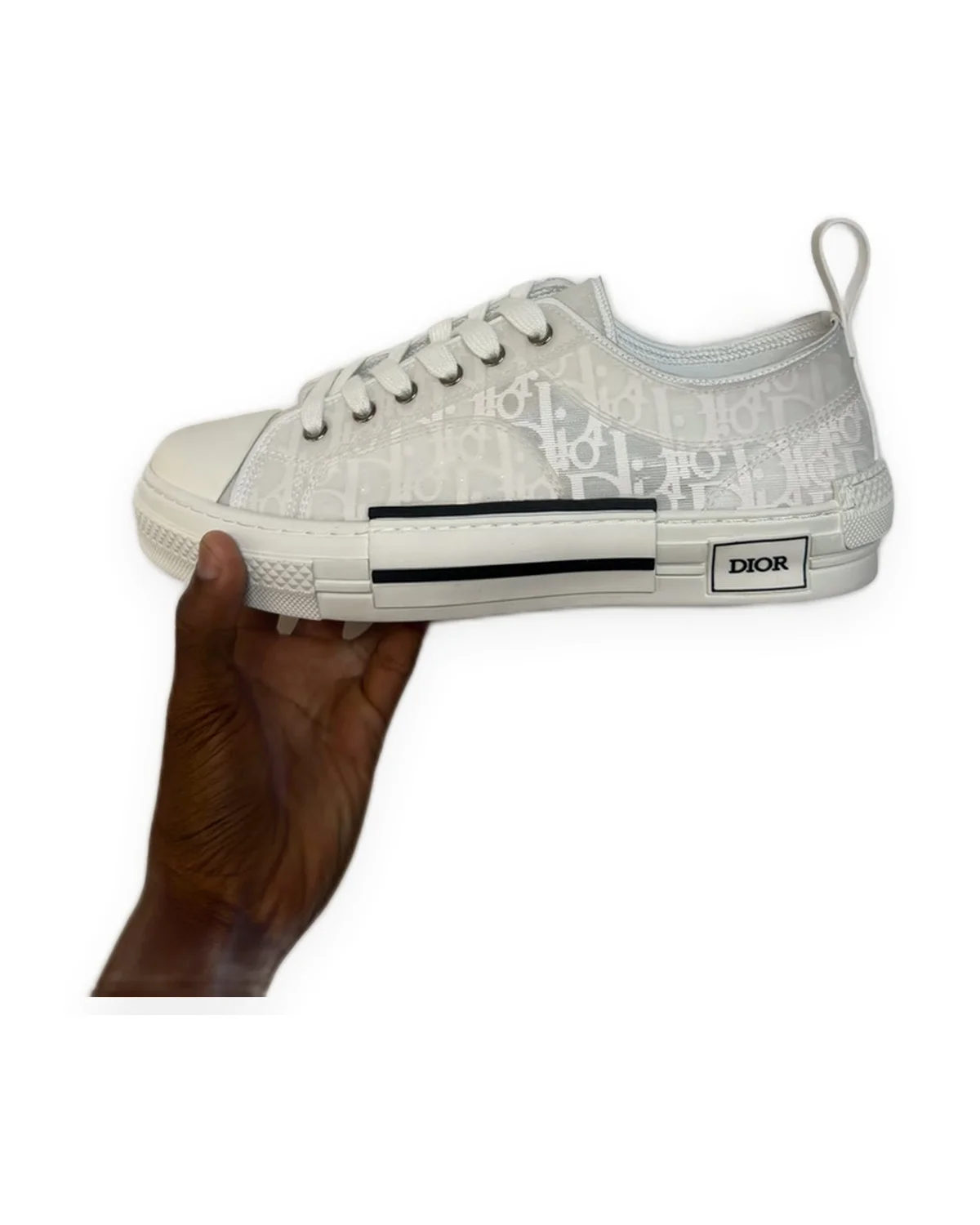 Low-Top Sneaker — White Monogram