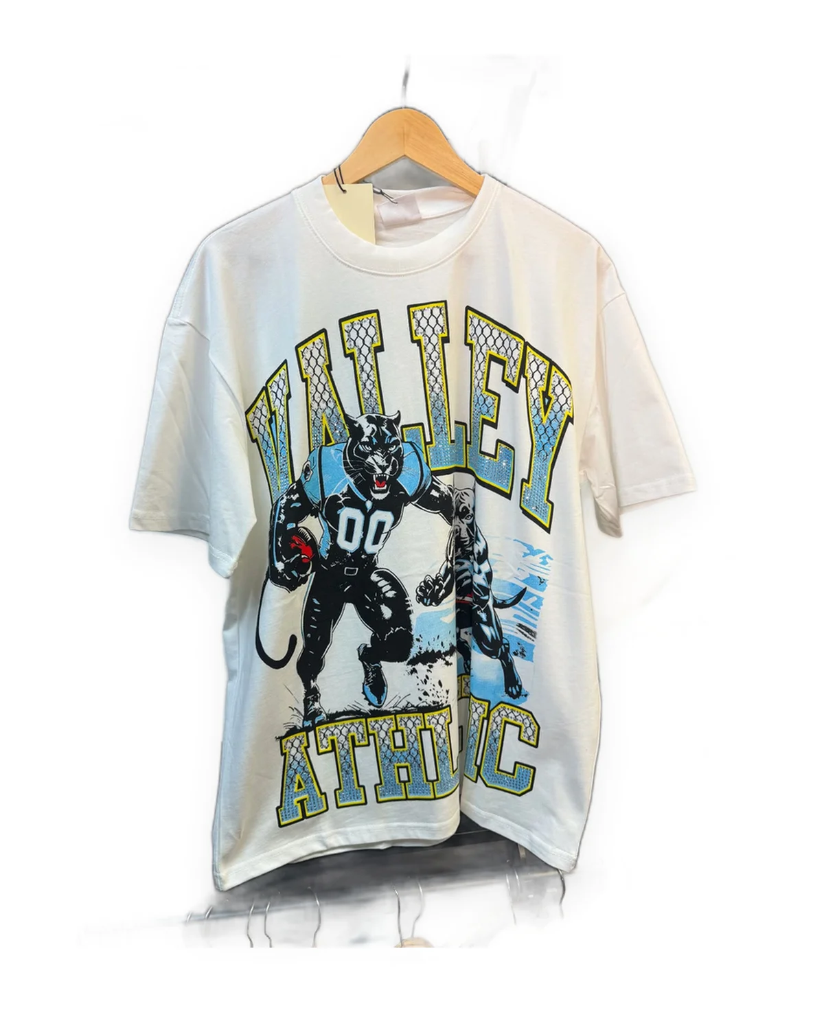 White Panther Football Graphic Tee